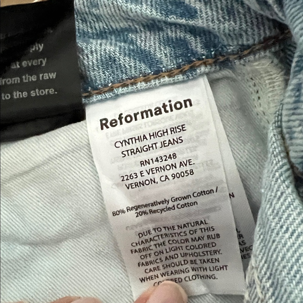 Reformation Cynthia High Rise Straight Jeans - Picture 5 of 5